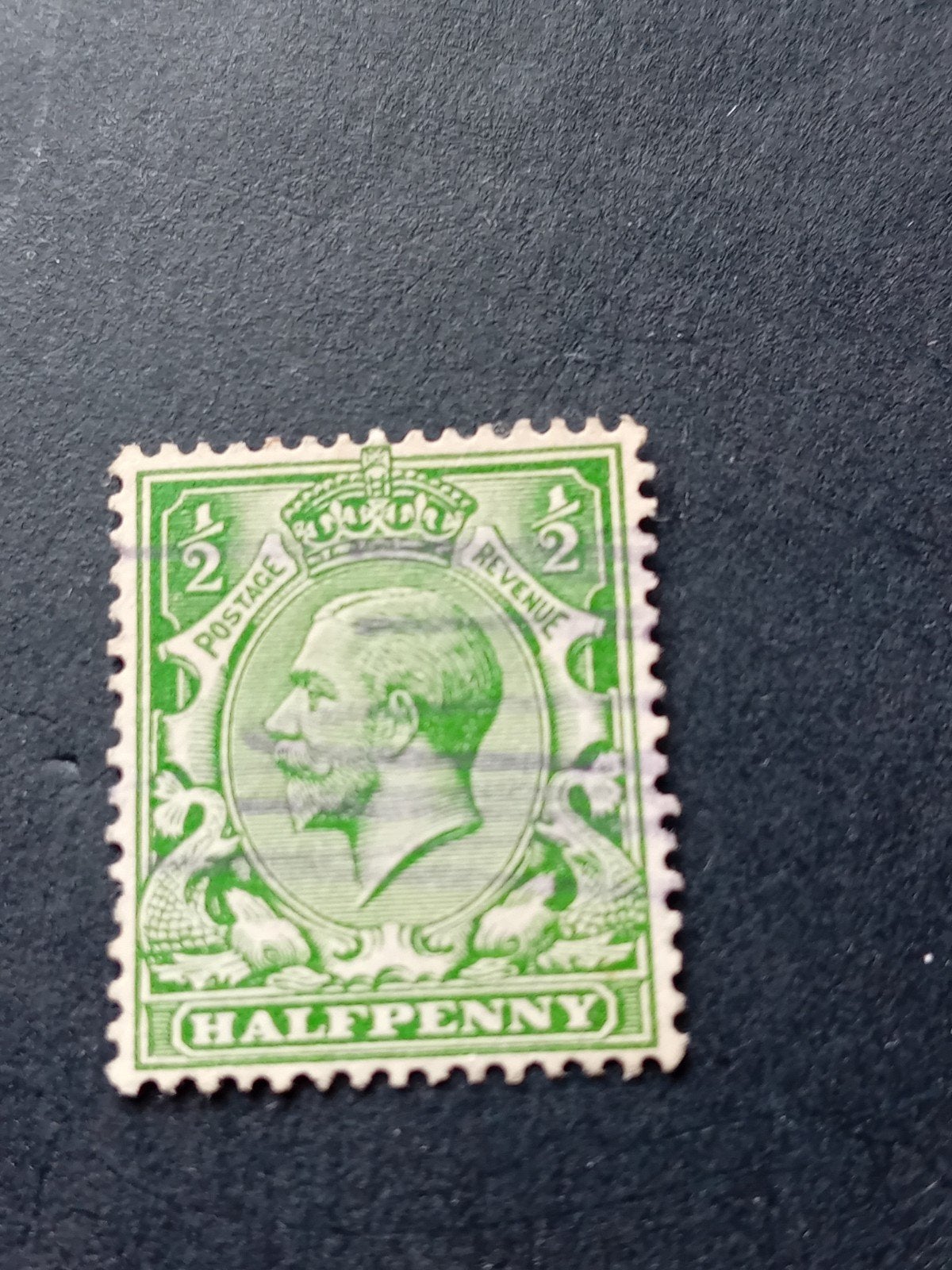 Zeldzame Britse postzegel: George V Halfpenny (1912-1922), Ophalen of Verzenden, Postfris