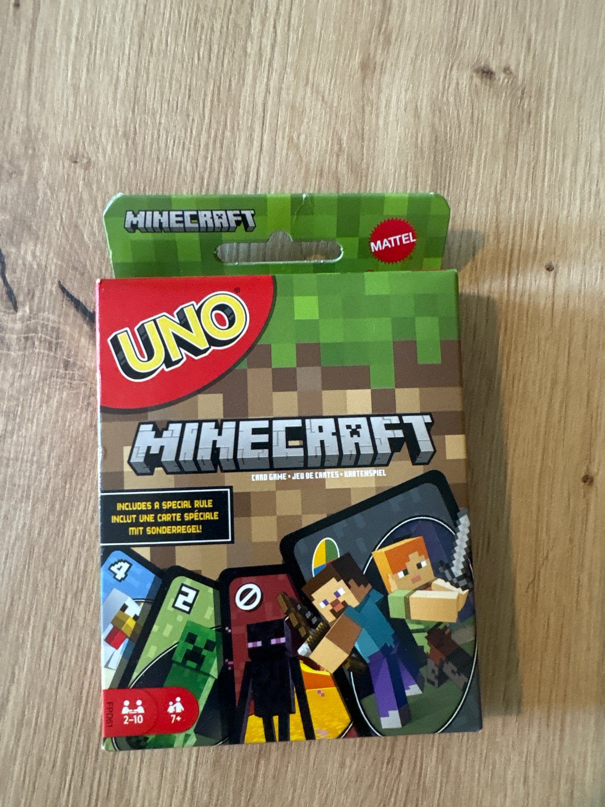 UNO Minecraft Kaartspel - Nieuwstaat, Een of twee spelers, Ophalen of Verzenden, Zo goed als nieuw
