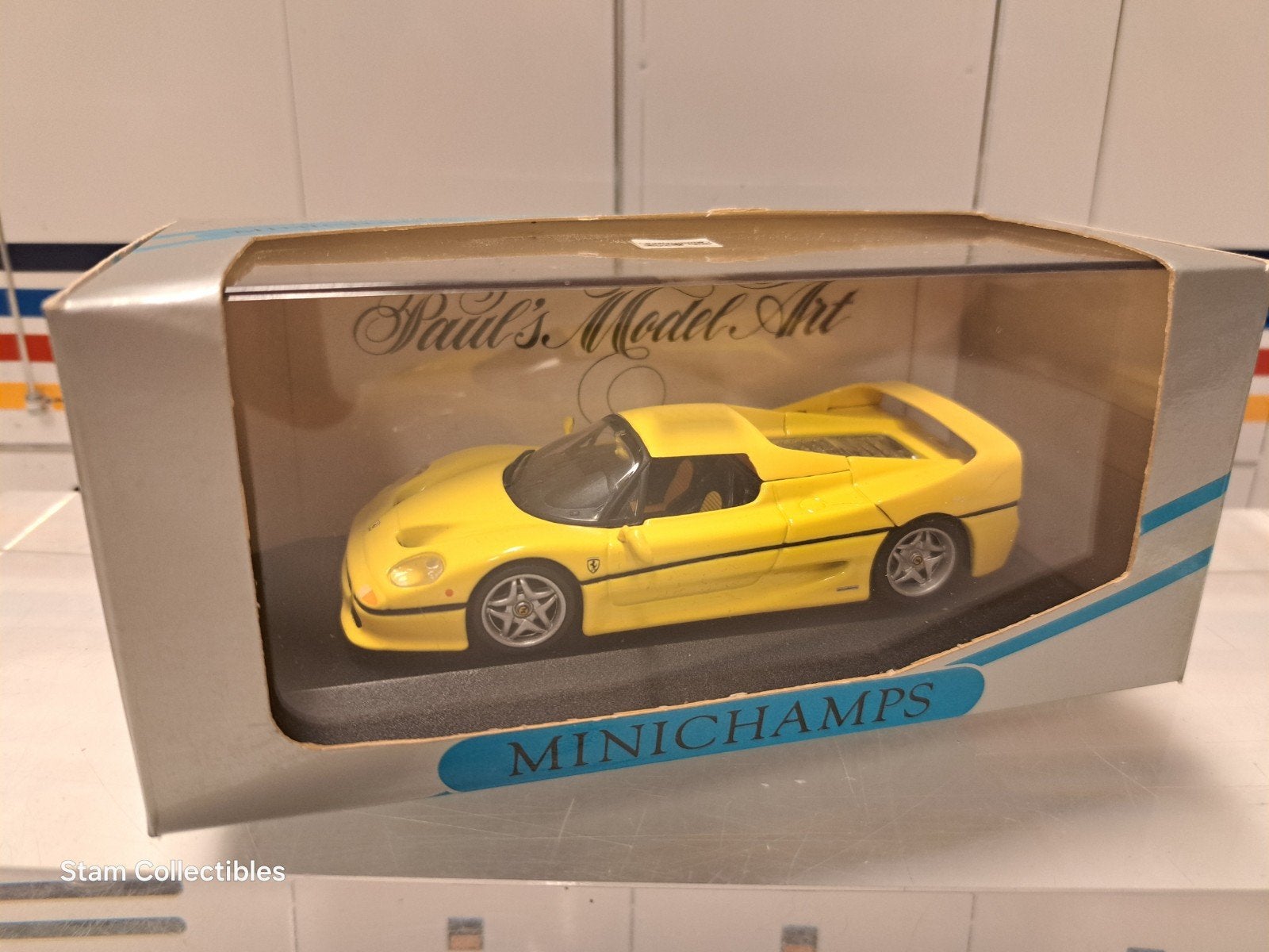 Minichamps Ferrari F50 Yellow - 1995, Hobby en Vrije tijd, Modelauto's | 1:43, Auto, Ophalen of Verzenden, Zo goed als nieuw, MiniChamps