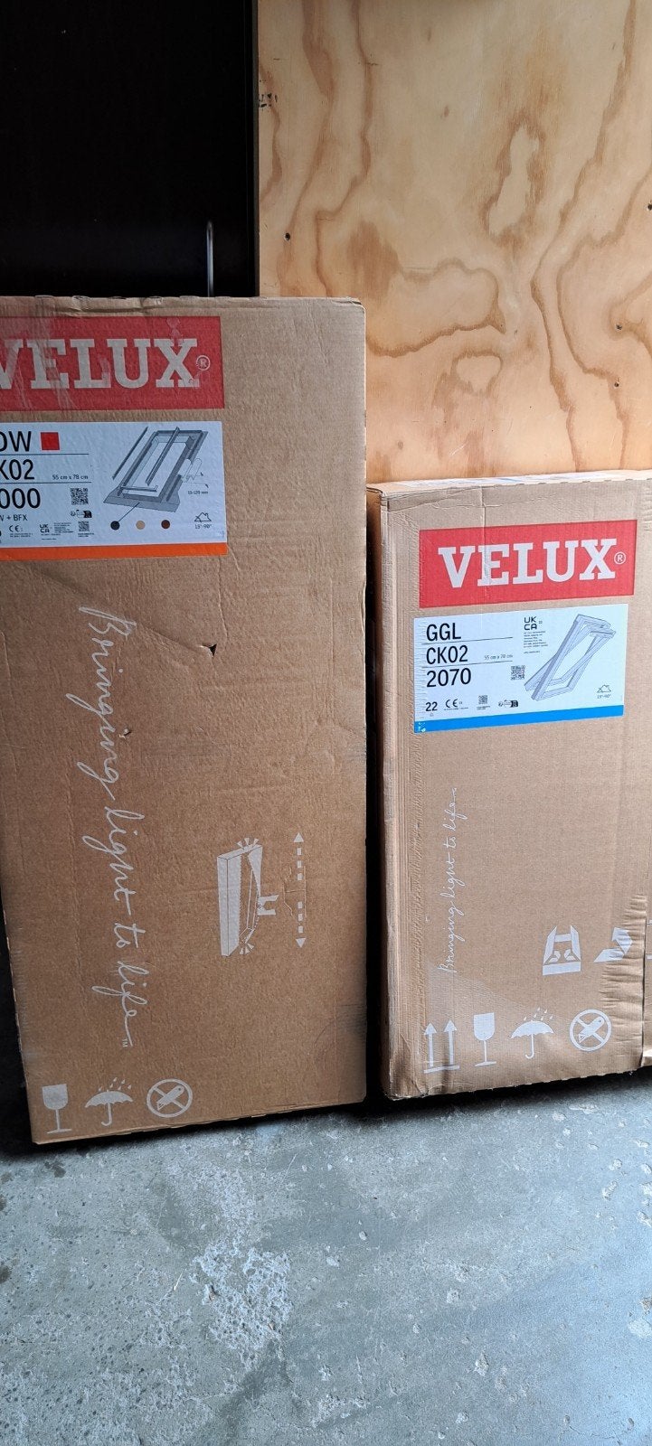 Nieuw in doos velux dakraam ggl ck02 met gootstukken, Ophalen, Overige kleuren, Overige typen, Nieuw
