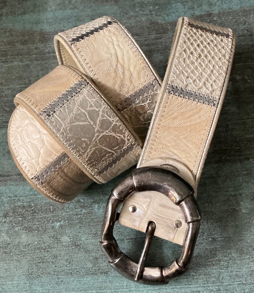 Nanni. Leren riem 80 cm., 3 tot 5 cm, Ophalen of Verzenden, Zo goed als nieuw, Overige kleuren