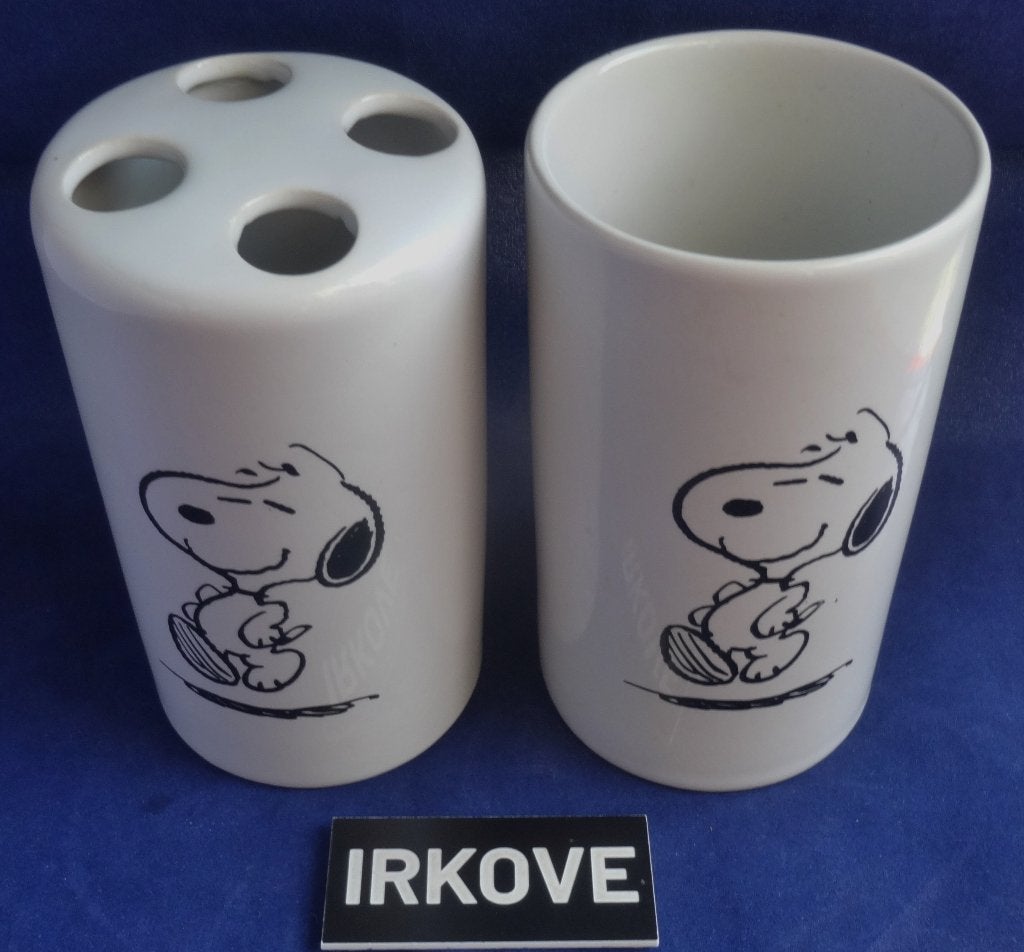 SNOOPY BADKAMER SET * Porselein *, Verzamelen, Verzenden, Snoopy, Nieuw, Gebruiksvoorwerp