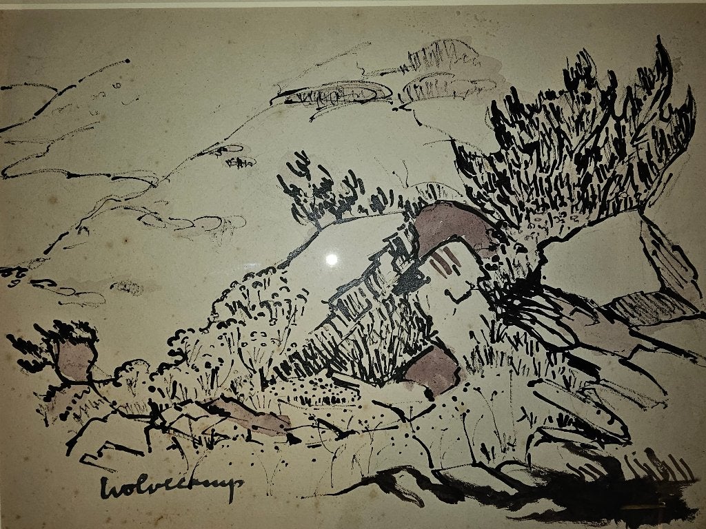 Theo Wolvecamp  Aquarel  Gesigneerd, Ophalen