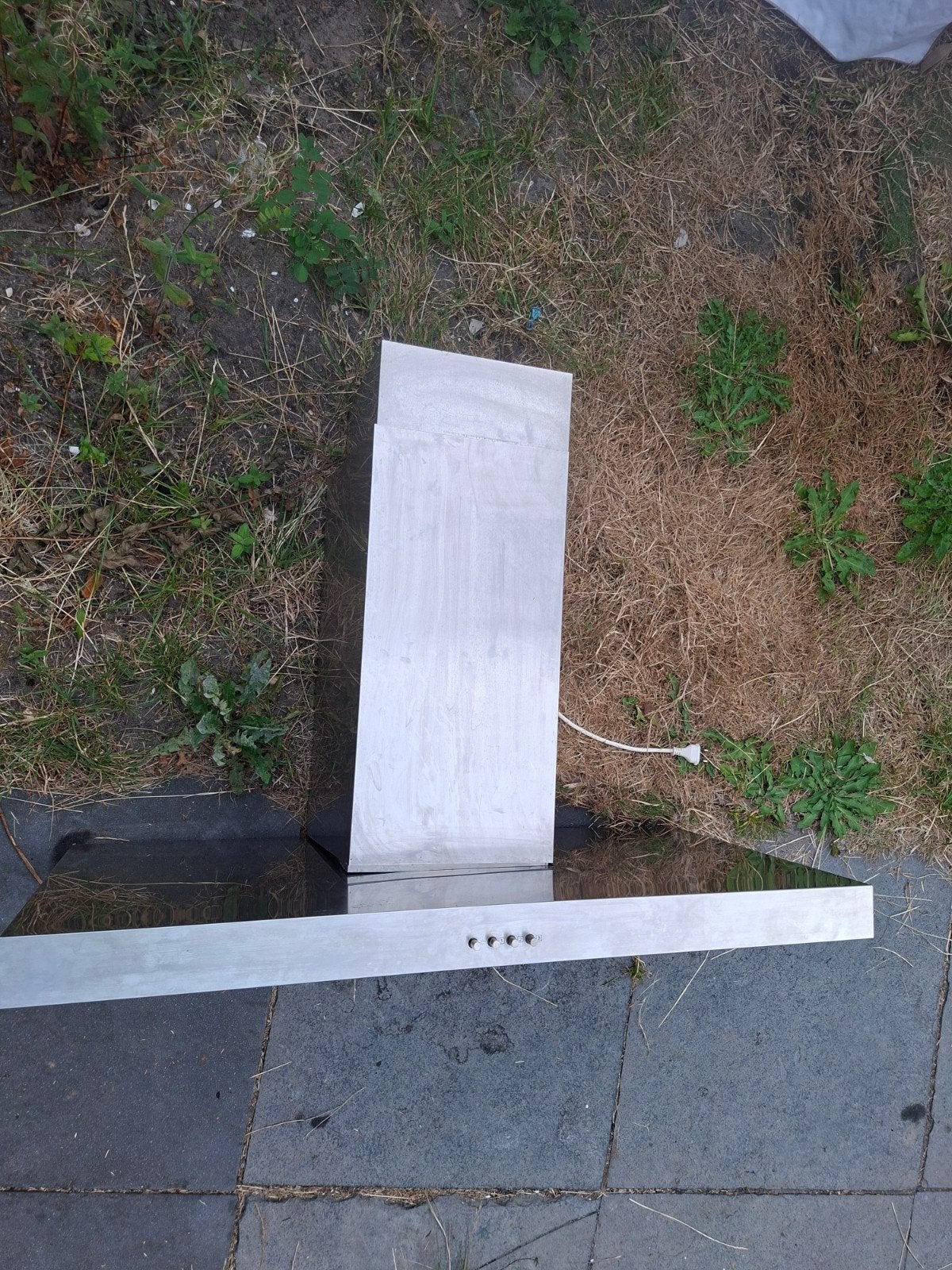 Afzuigkap RVS 90cm, Ophalen, Gebruikt, Vrijstaand, Wandschouwkap