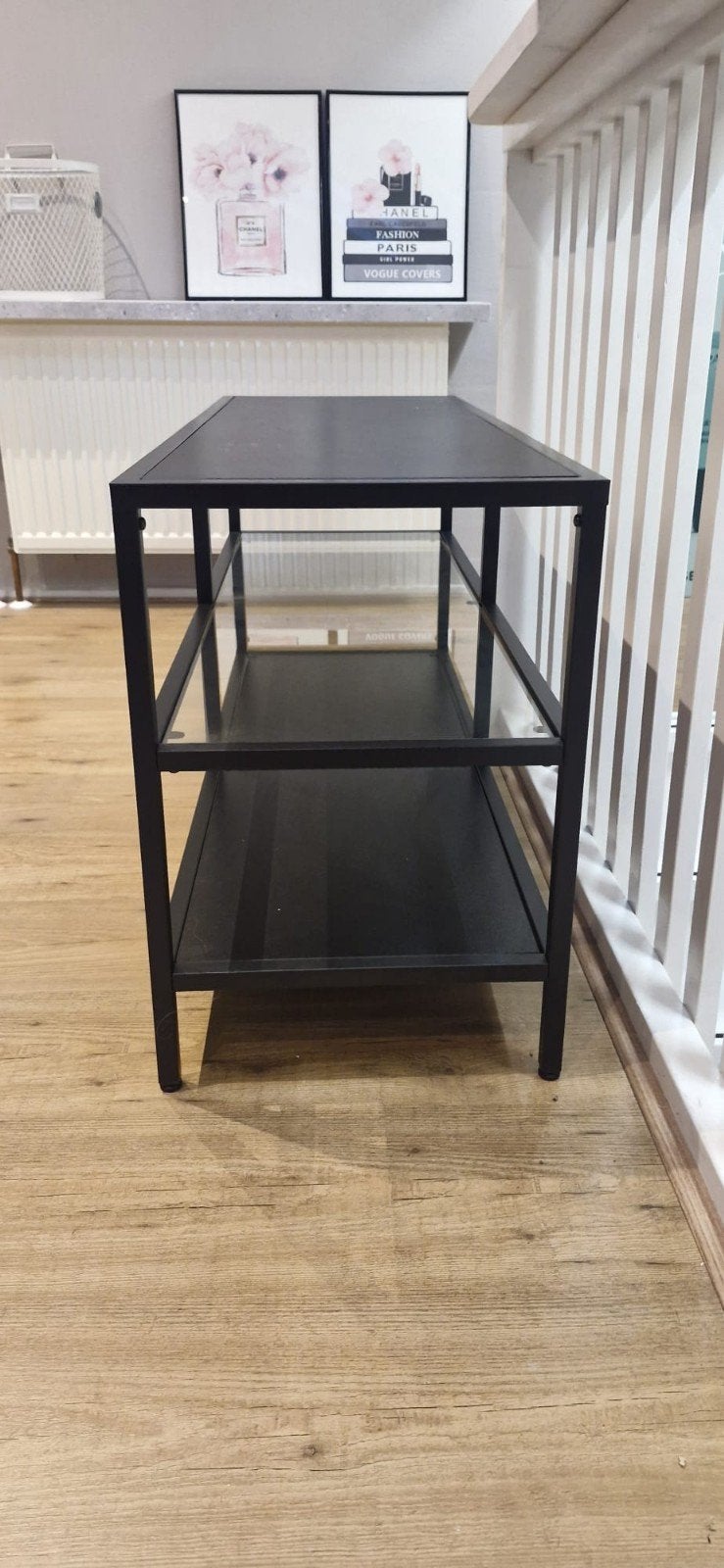 ikea zwart stalen dressoirtje / tv kast, Huis en Inrichting, Ophalen, Zo goed als nieuw, 25 tot 50 cm, Minder dan 100 cm
