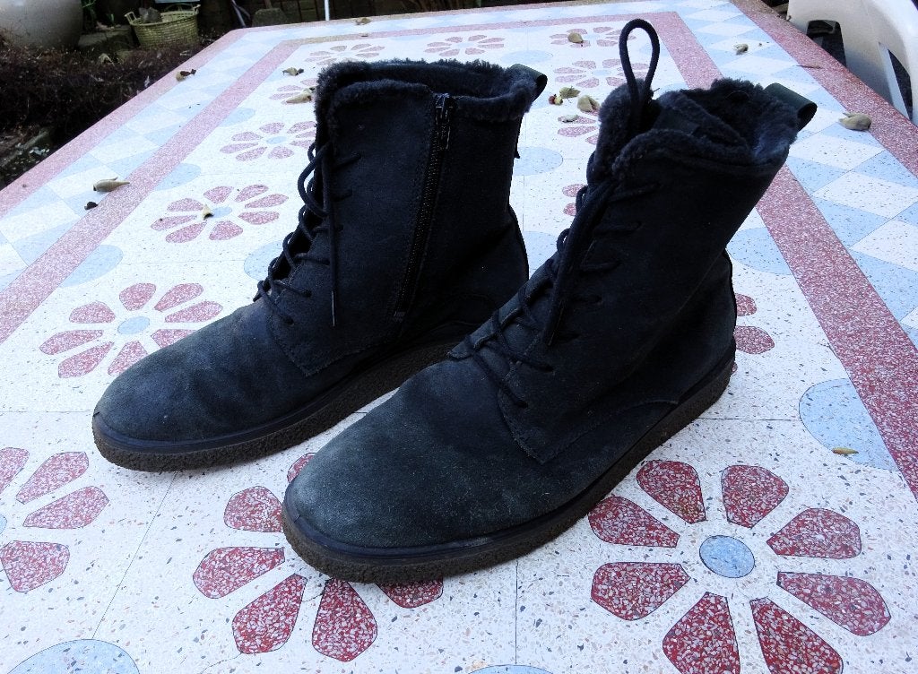 Maat 42 * Zwart suede Ecco boots, Ecco, Verzenden, Zwart, Lage of Enkellaarzen