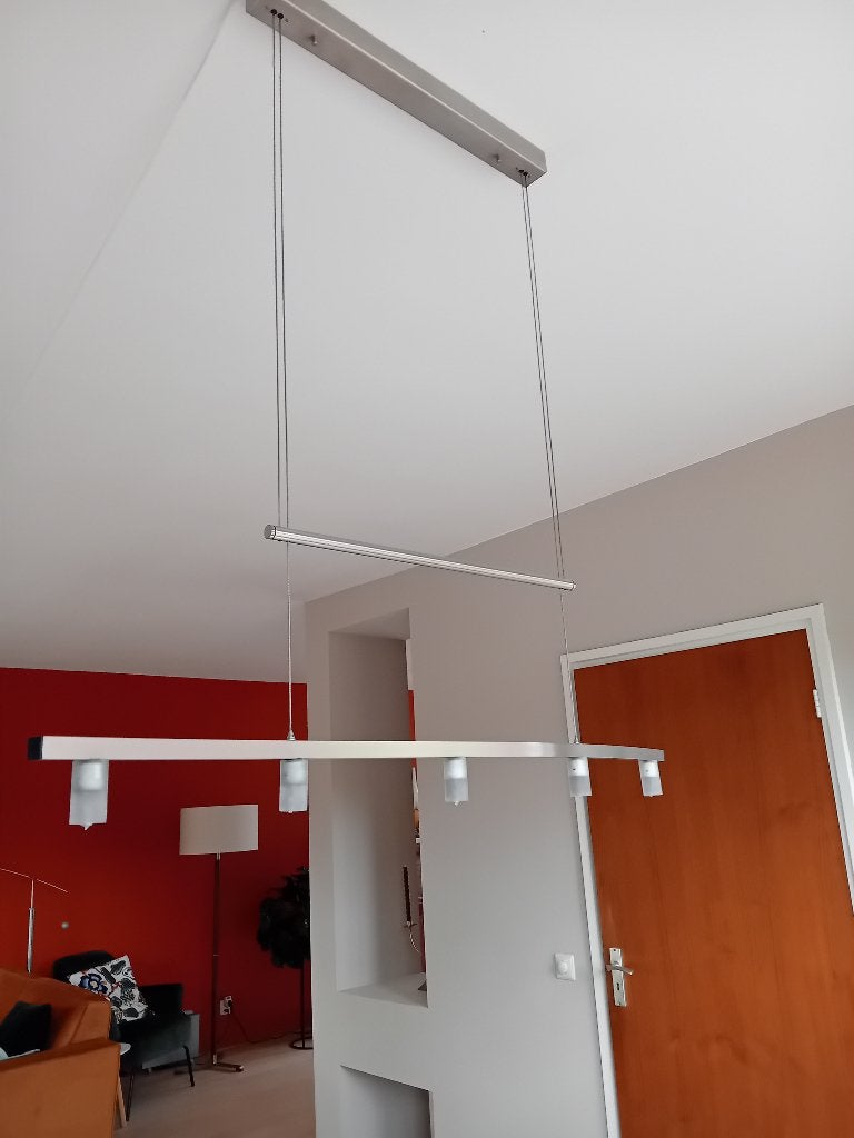 Moderne stijlvolle halogeen tafellamp, Huis en Inrichting, Lampen | Hanglampen, Ophalen, Gebruikt, Overige fittingen, Glas