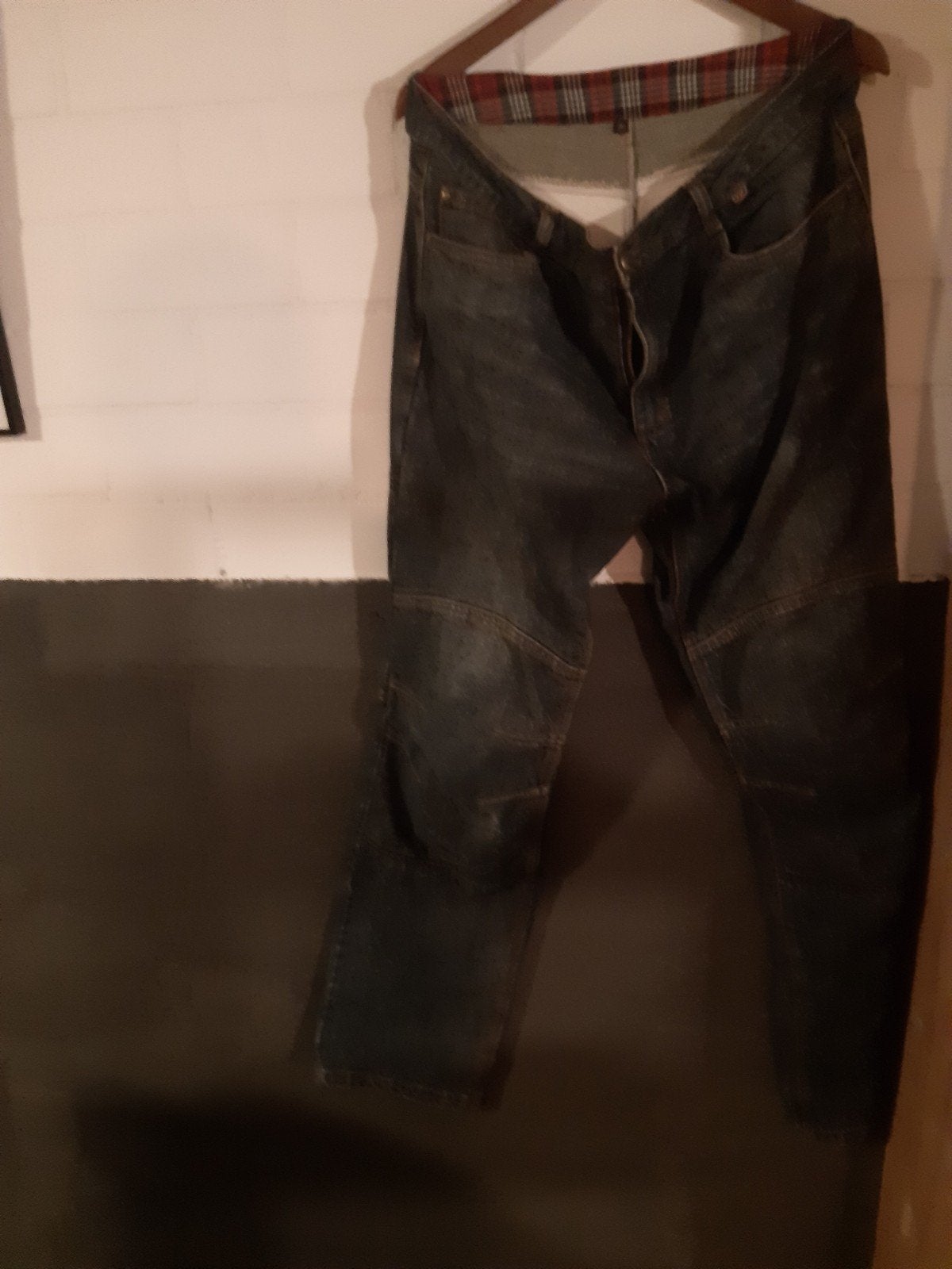 Spijkerstof motorbroek maat 36, Motoren, Ophalen, Tweedehands, Broek | textiel