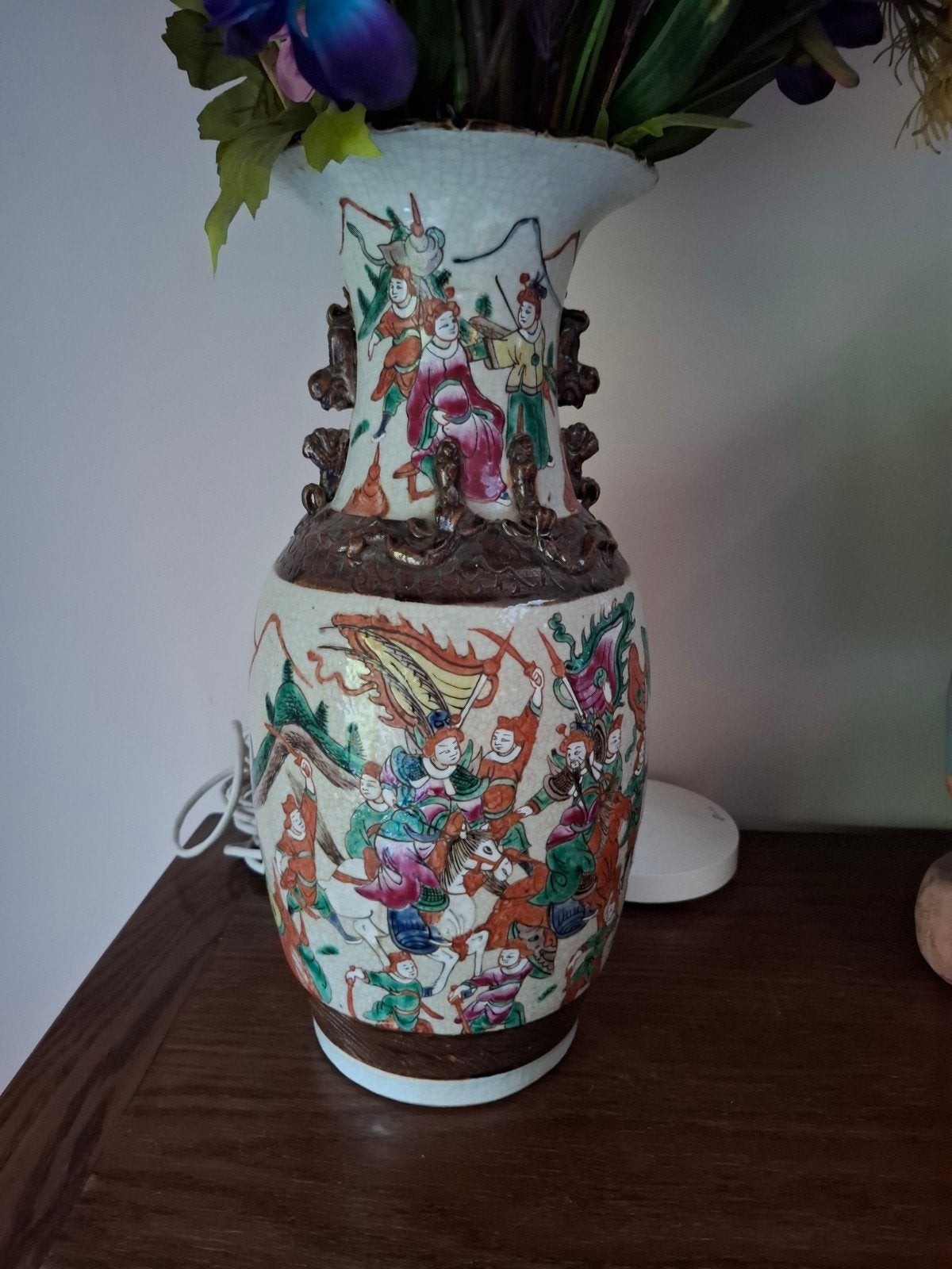 Prachtige grote Chinese Nankin vaas antiek, Ophalen