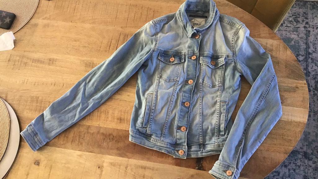 Spijkerjas Dames maat S, Ophalen of Verzenden, Zo goed als nieuw, Maat 36 (S), Blauw
