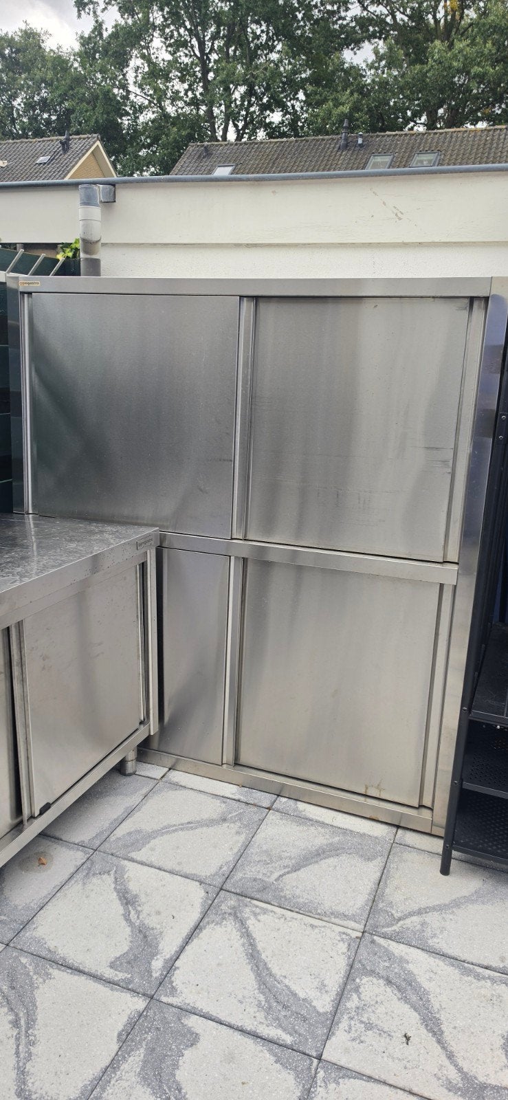 RVS zware kast - 160x166x70 cm (breed x hoog x diep), Ophalen, Gebruikt, Barinrichting