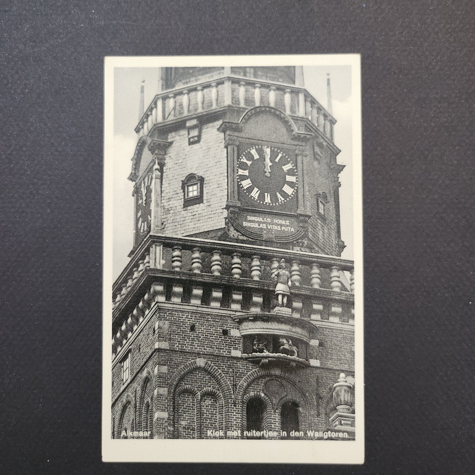 Ansichtkaart Alkmaar Waagtoren Klok met Ruiter, Verzenden, Voor 1920, Ongelopen, Noord-Holland
