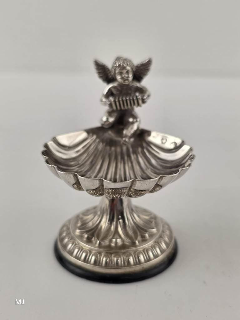 Zilveren zoutbakje                                      Z219, Ophalen of Verzenden, Zilver