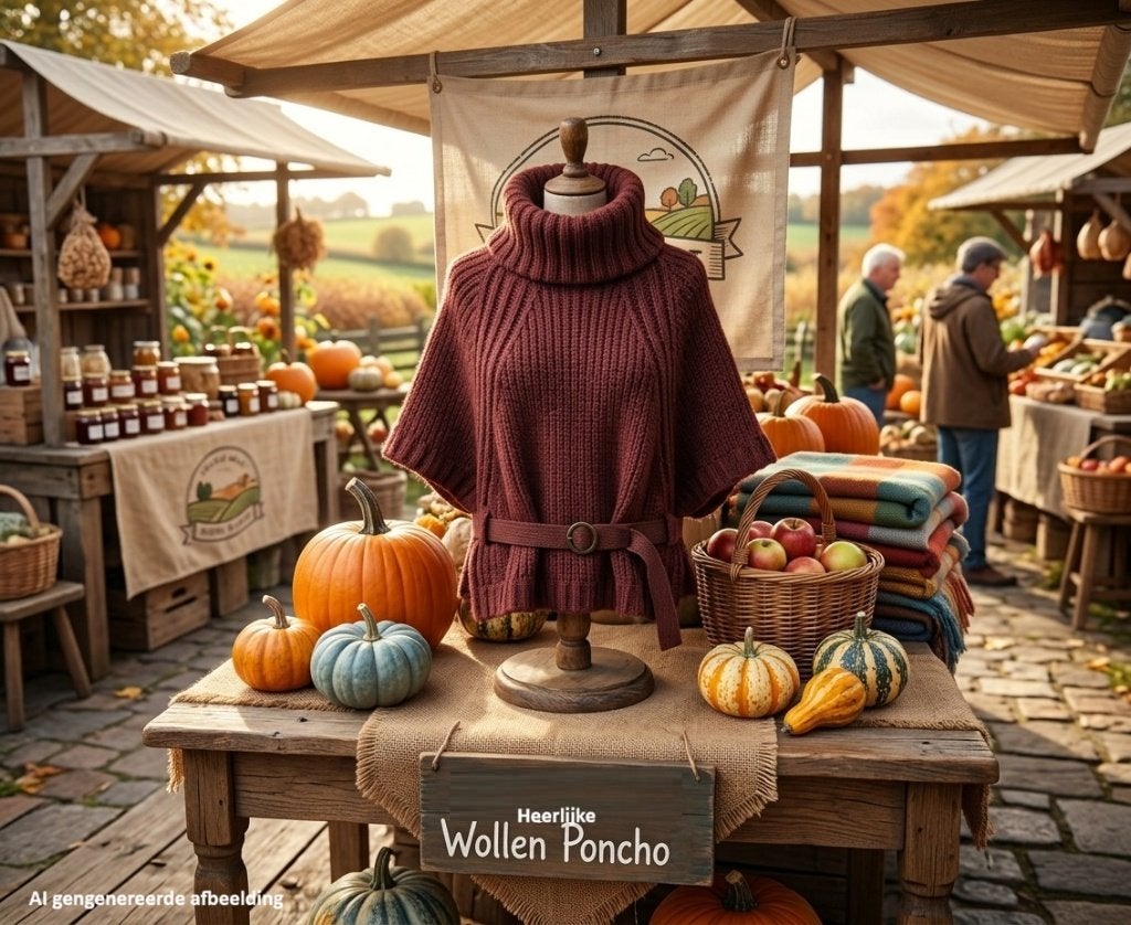 MIND Luxe Bordeauxrode Poncho / Cape met Col – Met Mohair, Kleding | Dames, Maat 38/40 (M), Overige kleuren, MIND, Ophalen of Verzenden