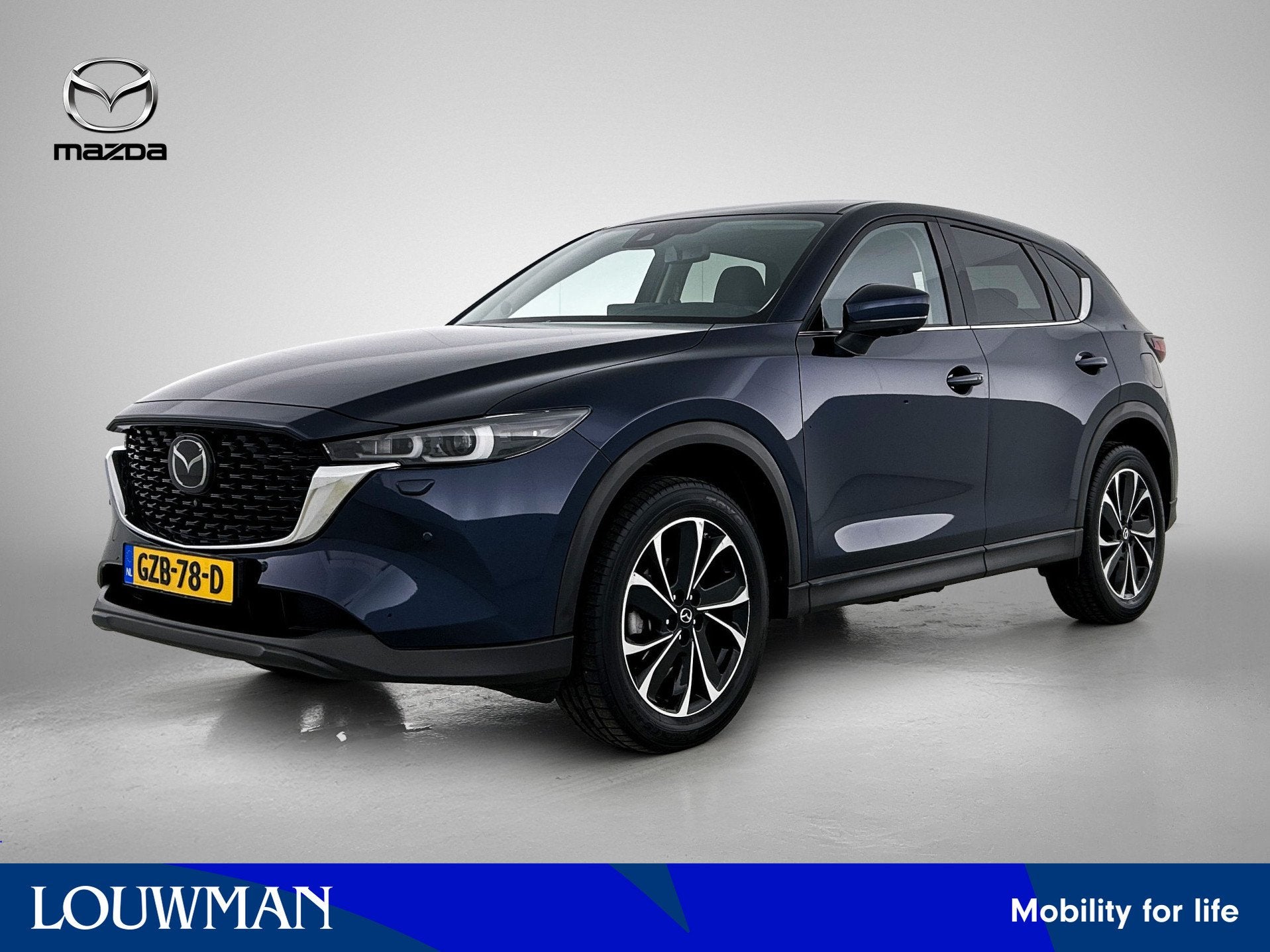 Mazda CX-5 2.0 e-SkyActiv-G M Hybrid 165 Exclusive-Line auto, Gebruikt, 4 cilinders, Blauw, Bedrijf