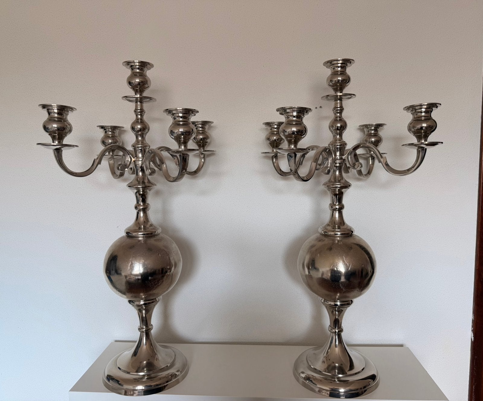 Chrome Kandelaar, Ophalen, Zilver