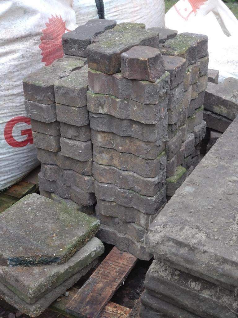 klinkers, Tuin en Terras, Ophalen, Beton, Klinkers