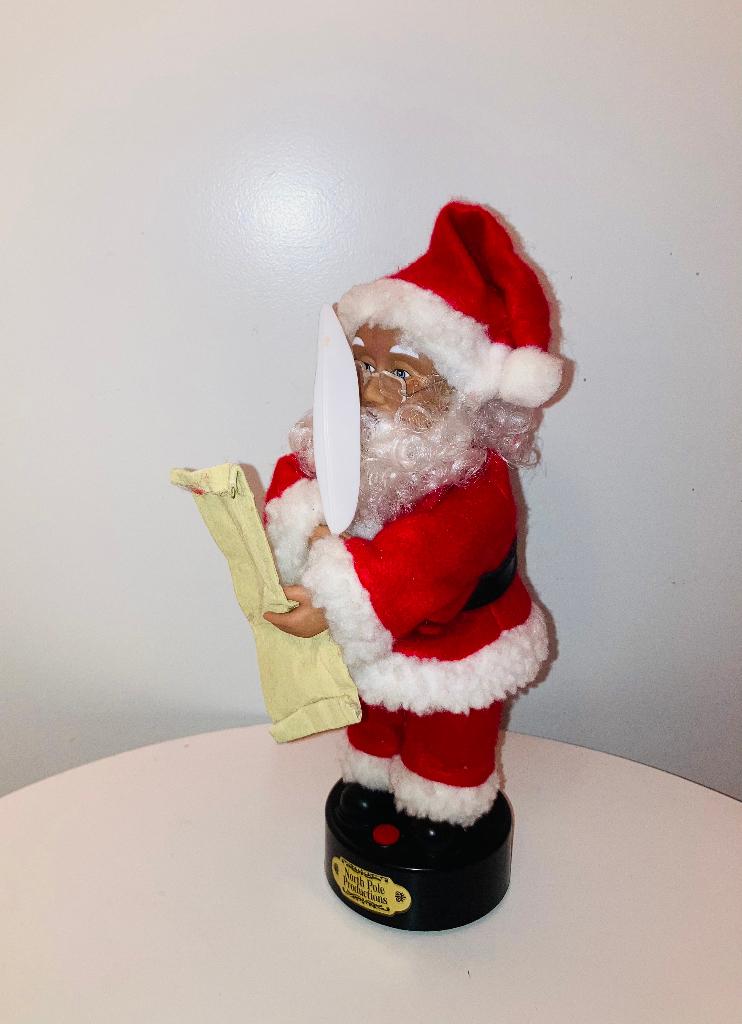 Vintage muzikale kerstman in originele doos, Ophalen