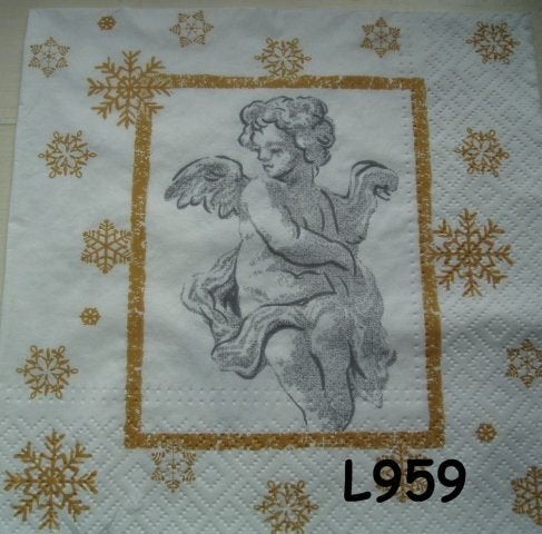 Servetten decoupage/bullet journal * engelen L959, Verzenden, Nieuw