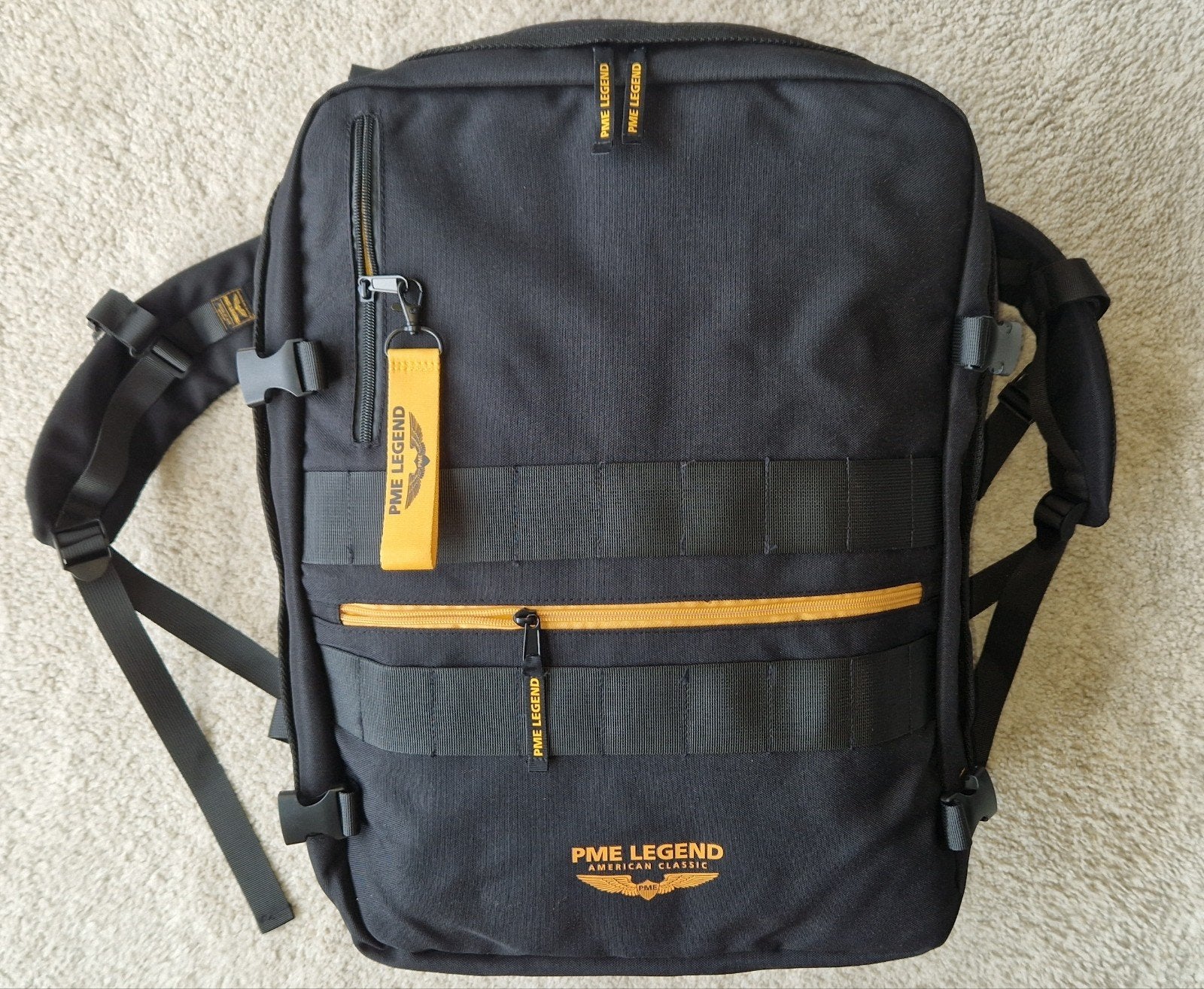 PME Legend Rugzak - Zwart met Gele Details, Ophalen, Nieuw, 25 tot 40 cm, 45 tot 60 cm