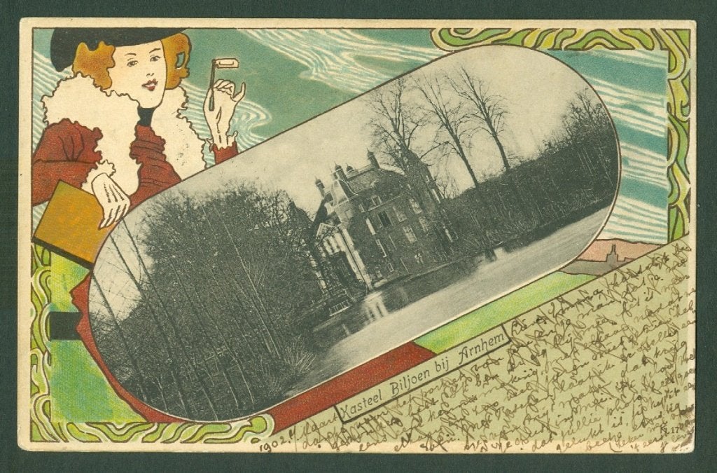 AK Arnhem Kasteel Biljoen 1902, Ophalen of Verzenden, Voor 1920, Gelopen, Gelderland