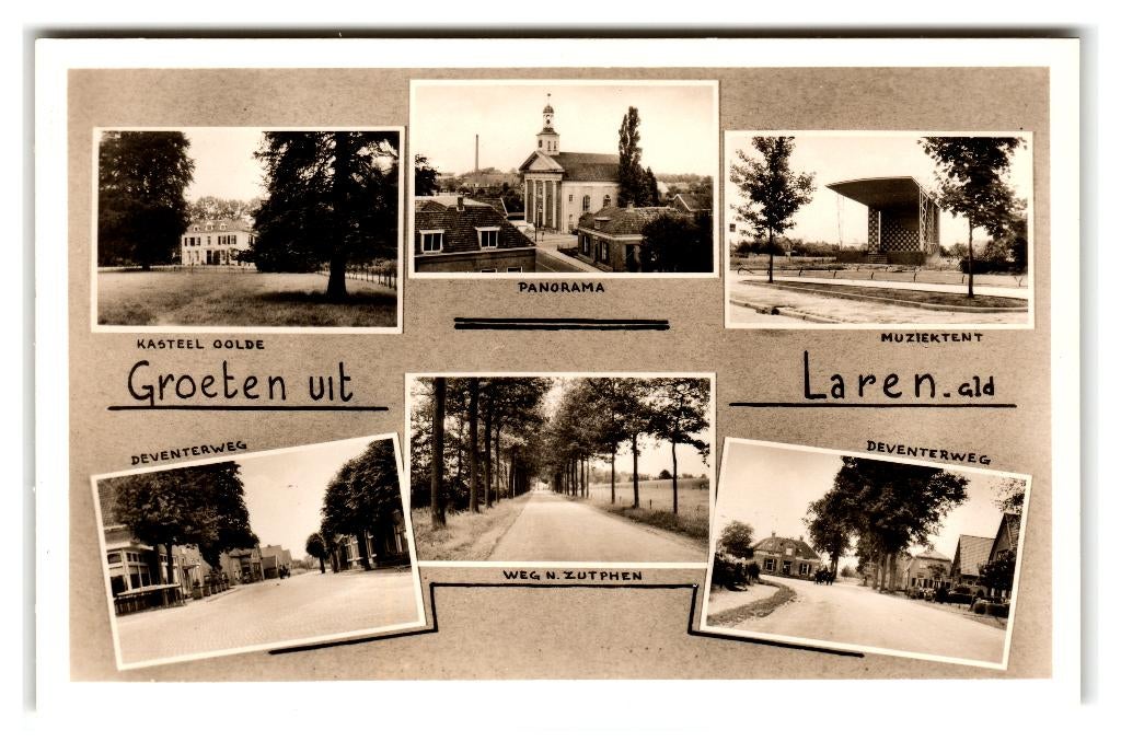 Laren, Groeten uit Laren, Verzenden, 1940 tot 1960, Ongelopen, Gelderland