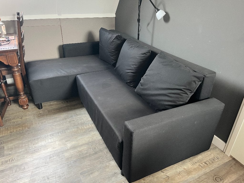 IKEA LUGNVIK SLAAPBANK 1.20 breed (zg. twijfelaar) - ZWART, Ophalen, Gebruikt, Zwart, Twijfelaar