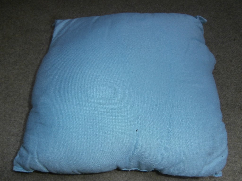 kussen blauw vierkant zacht kussen 40 x 48 kussenvulling, Huis en Inrichting, Woonaccessoires | Kussens, Gebruikt, Blauw, Afneembare hoes