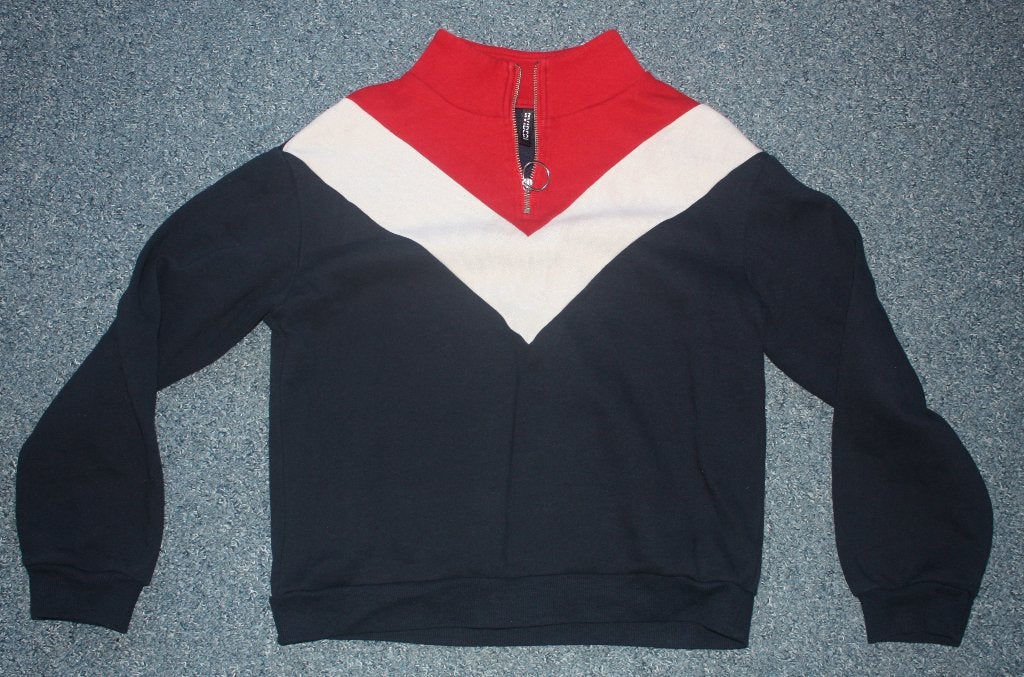 Leuke H&M divided shirt mt XS zwart rood zgan, H&M, Ophalen of Verzenden, Zo goed als nieuw, Maat 34 (XS) of kleiner