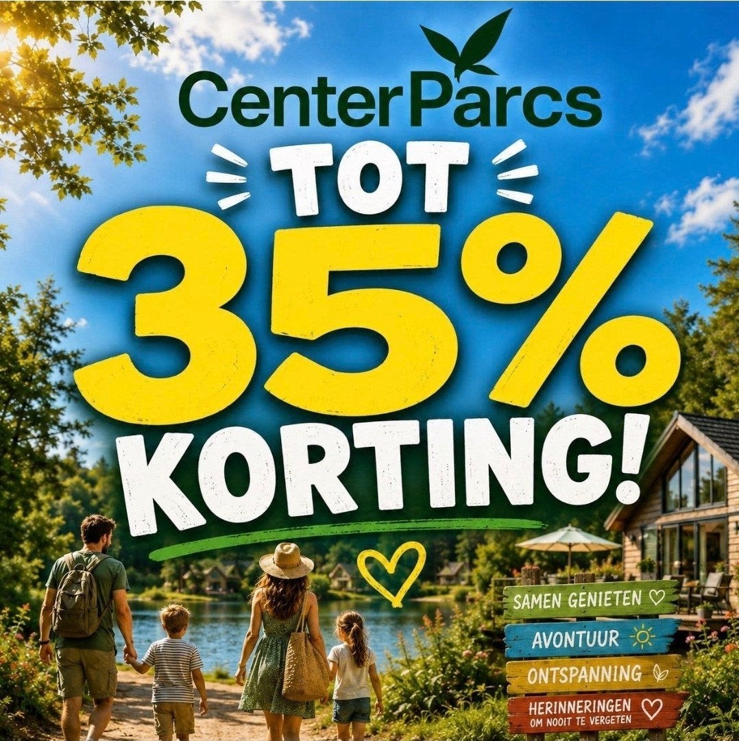 Centerparcs hoogste korting!⭐️(Reactie in 10 minuten), Kortingsbon, Bungalowpark