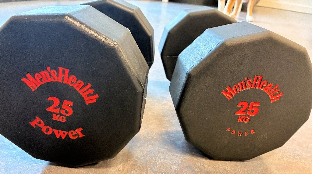 Dumbbells 2x 25 kg, Ophalen, Zo goed als nieuw, Benen, Dumbbell