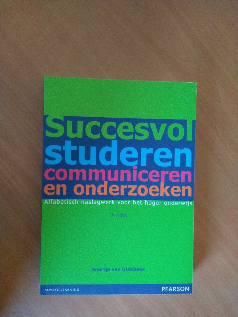 Glabbeek. Succesvol studeren, communiceren en onderzoeken, Ophalen of Verzenden, Alpha, Zo goed als nieuw, HBO