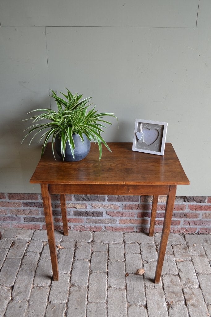 Prachtige antieke eiken houten schrijftafel, bureau en stoel