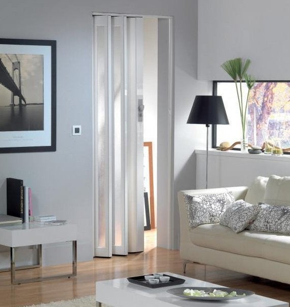 SALE Grosfillex Larya vouwdeur met glas BxH 84x205 cm, Overige merken, Ophalen of Verzenden, Vouwdeurspecialist, Info@vouwdeurspecialist.nl
