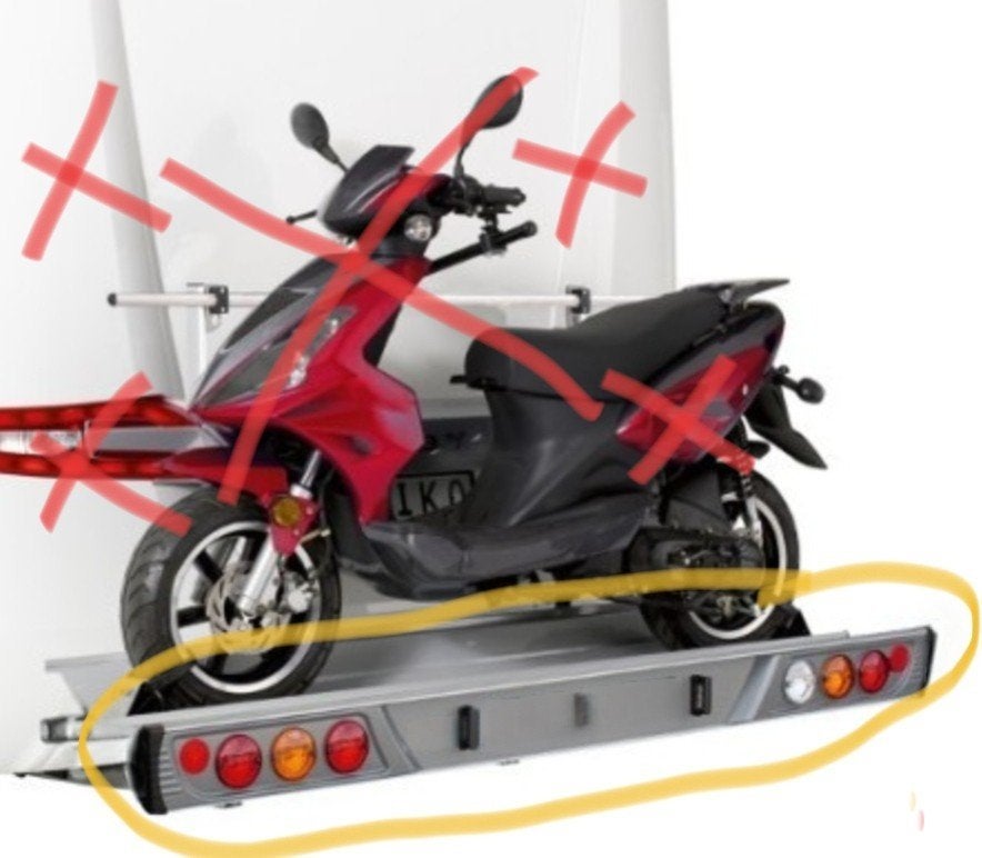 Verlichtingsbalk Aanhanger/ Boottrailer/ Camperdrager 204cm, Ophalen