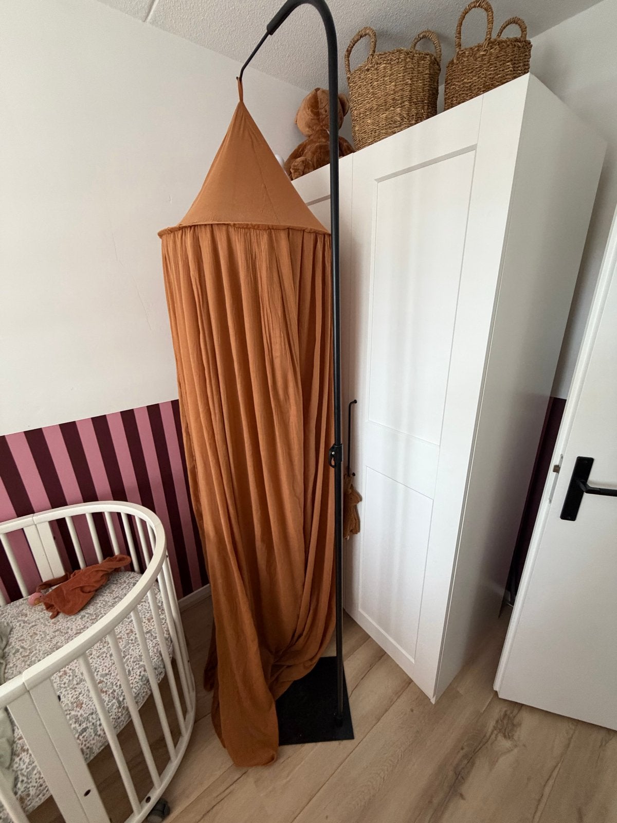 Jollein klamboe camel met piekstok, Bruin, Jollein, Inclusief standaard, Ophalen of Verzenden