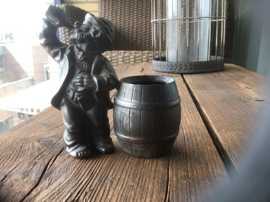 De drinker/ vagebond/ vat voor lucifers, Ophalen of Verzenden, Zo goed als nieuw, Luciferdoosjes of -merken
