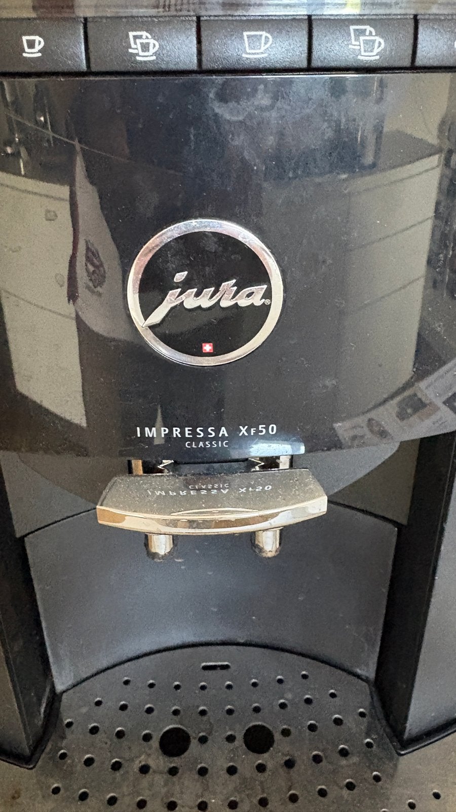 Jura Impressa XF50 Classic Koffiemachine, Gebruikt, 10 kopjes of meer, Koffiemachine, Koffiebonen