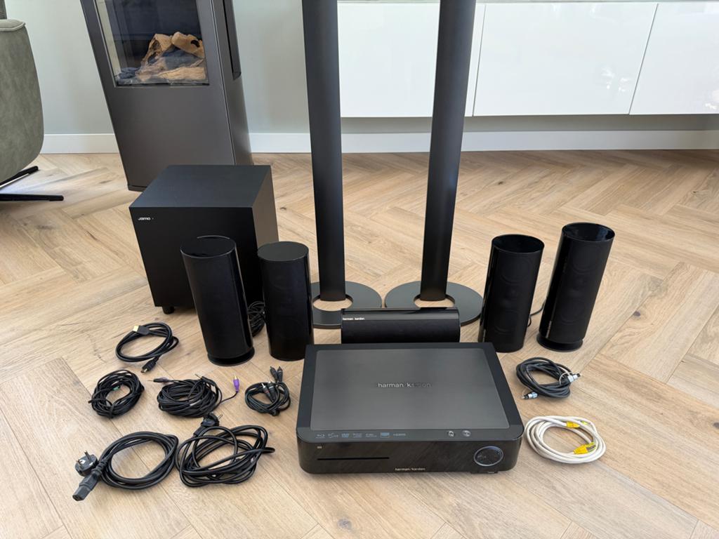 Harman Kardon BDS 6802 5.1 surround set met Jamo 210 sub, Ophalen of Verzenden, 5.1-systeem, 70 watt of meer, Overige merken