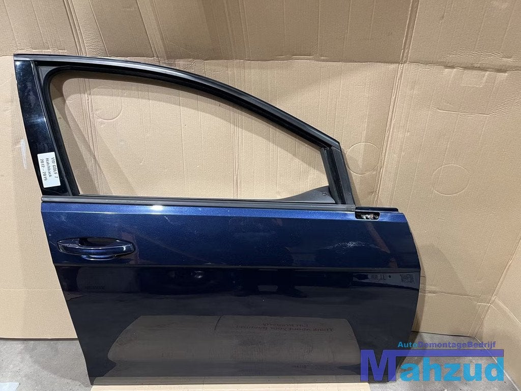 VW GOLF 7 7.5 HATCHBACK BLAUW rechts voor deur portier 2012-, Gebruikt, Volkswagen AG, Volkswagen, Deur