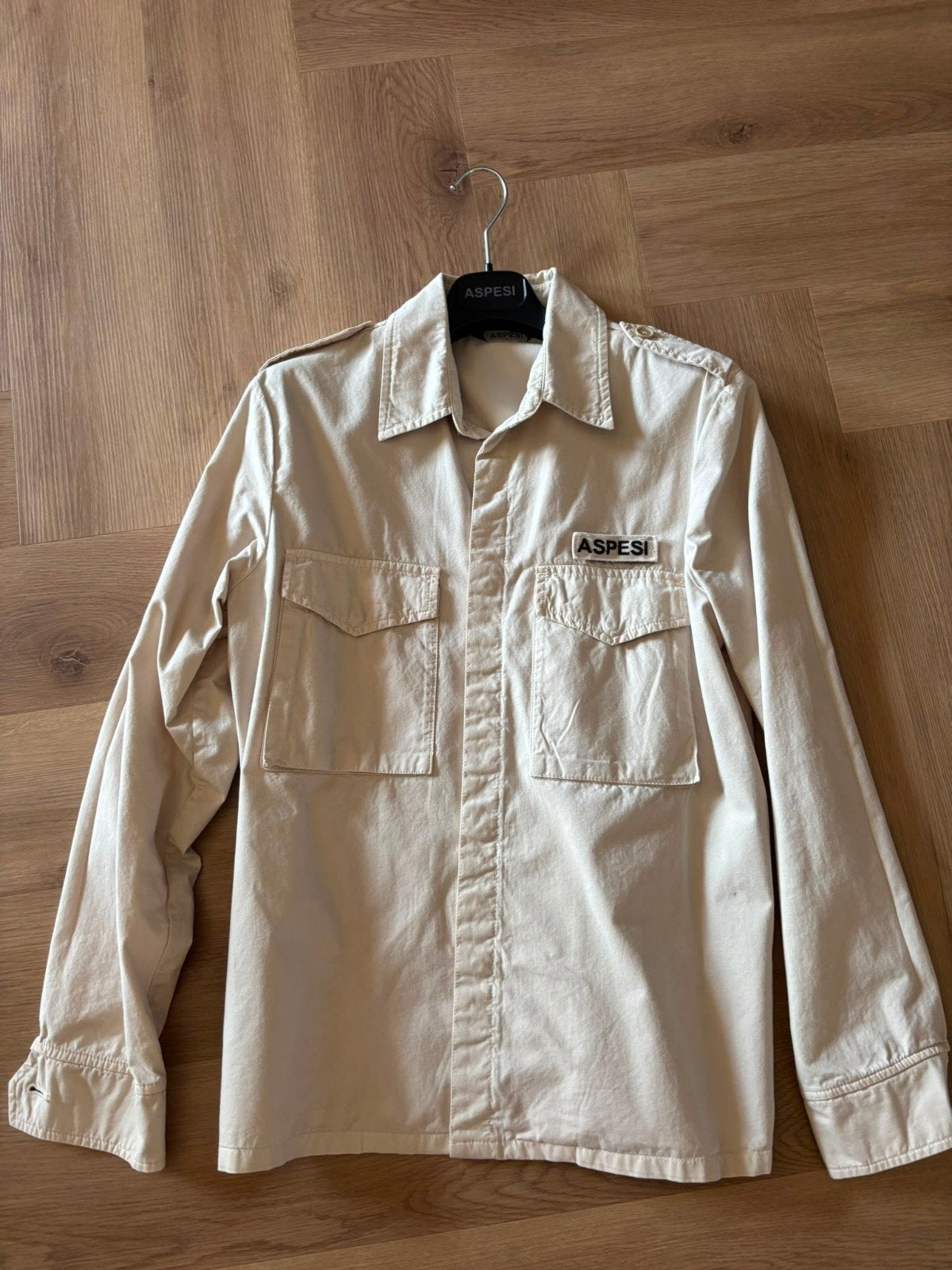 Aspesi overshirt maat M, Beige, Halswijdte 39/40 (M), Ophalen of Verzenden, Aspesi