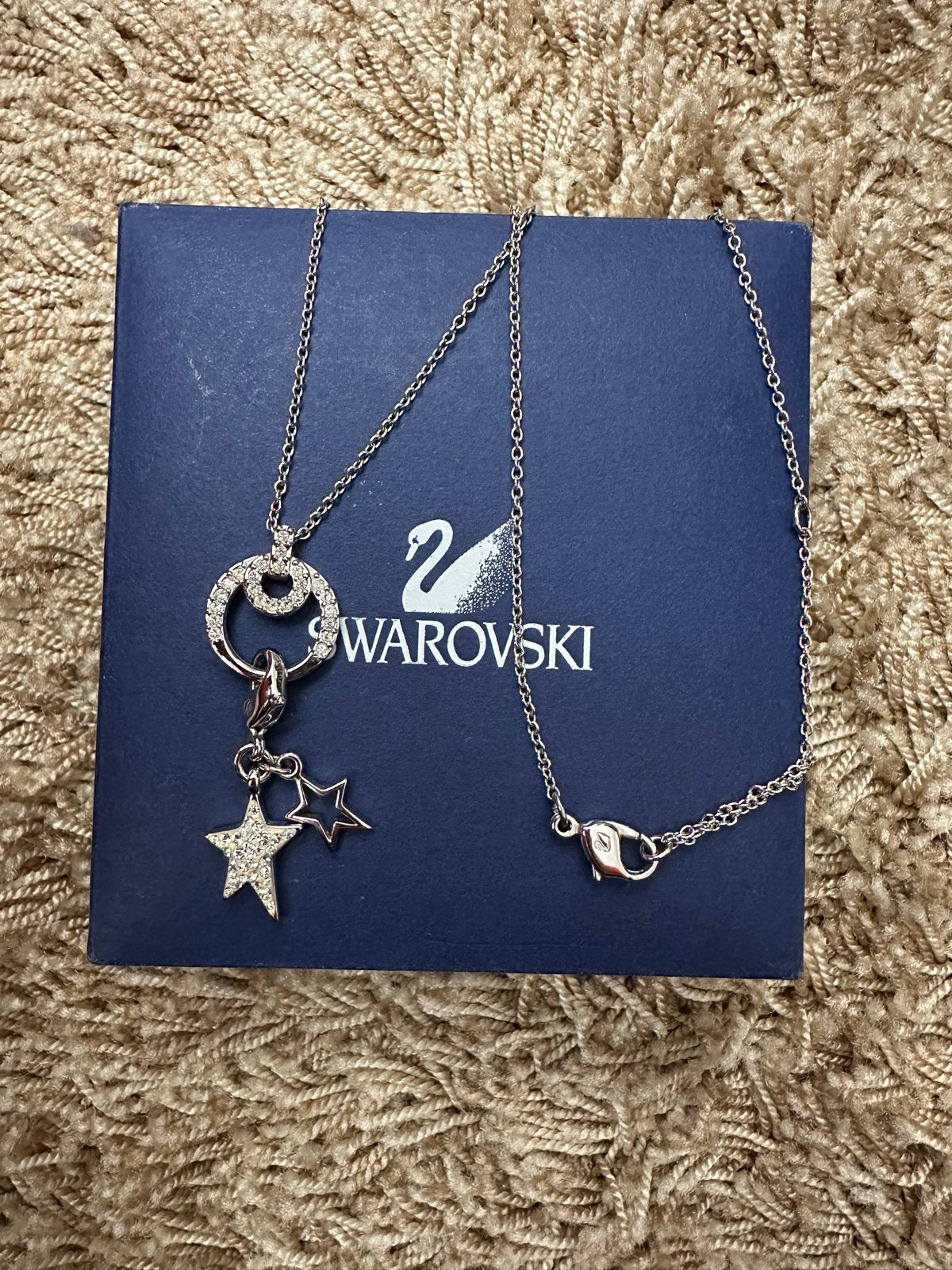 Swarovski ketting met sterrenhanger en kristallen, Sieraden, Tassen en Uiterlijk, Met kristal, Overige materialen, Ophalen of Verzenden