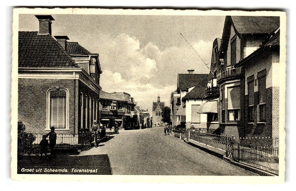 Scheemda, Torenstraat, Ophalen of Verzenden, 1940 tot 1960, Gelopen, Groningen