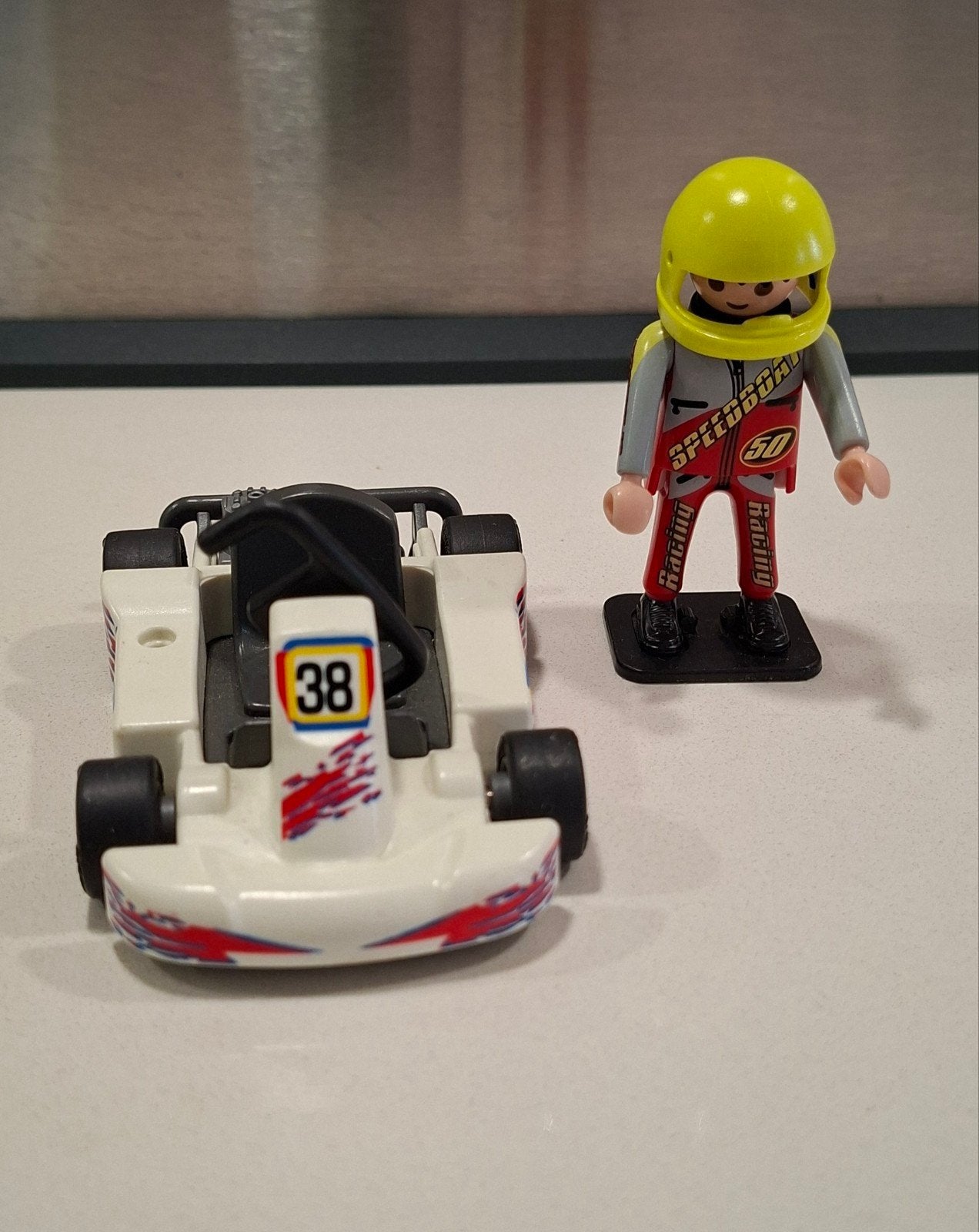 Playmobil coureur met racewagen, Ophalen of Verzenden, Zo goed als nieuw, Losse onderdelen, Voertuig
