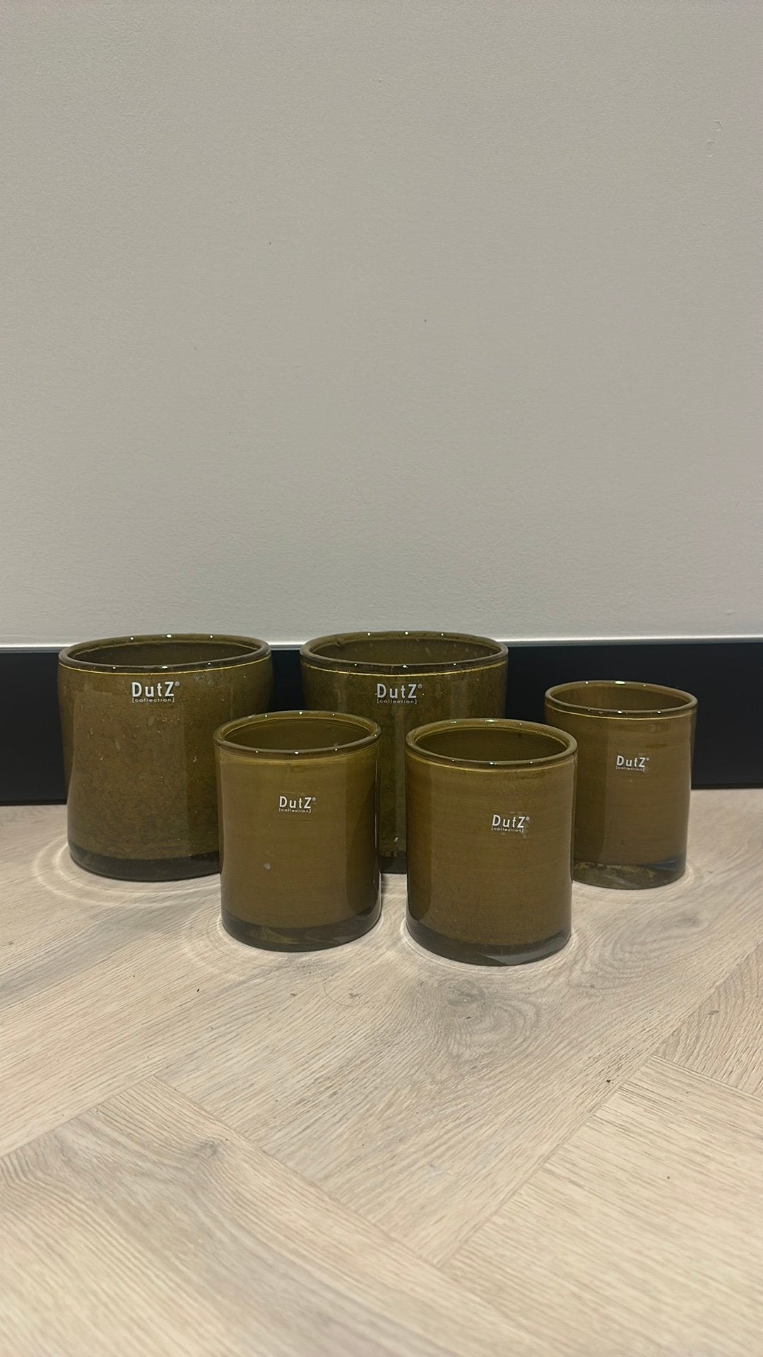 Groene diverse vaasjes, Ophalen, Overige materialen, Rond, Nieuw