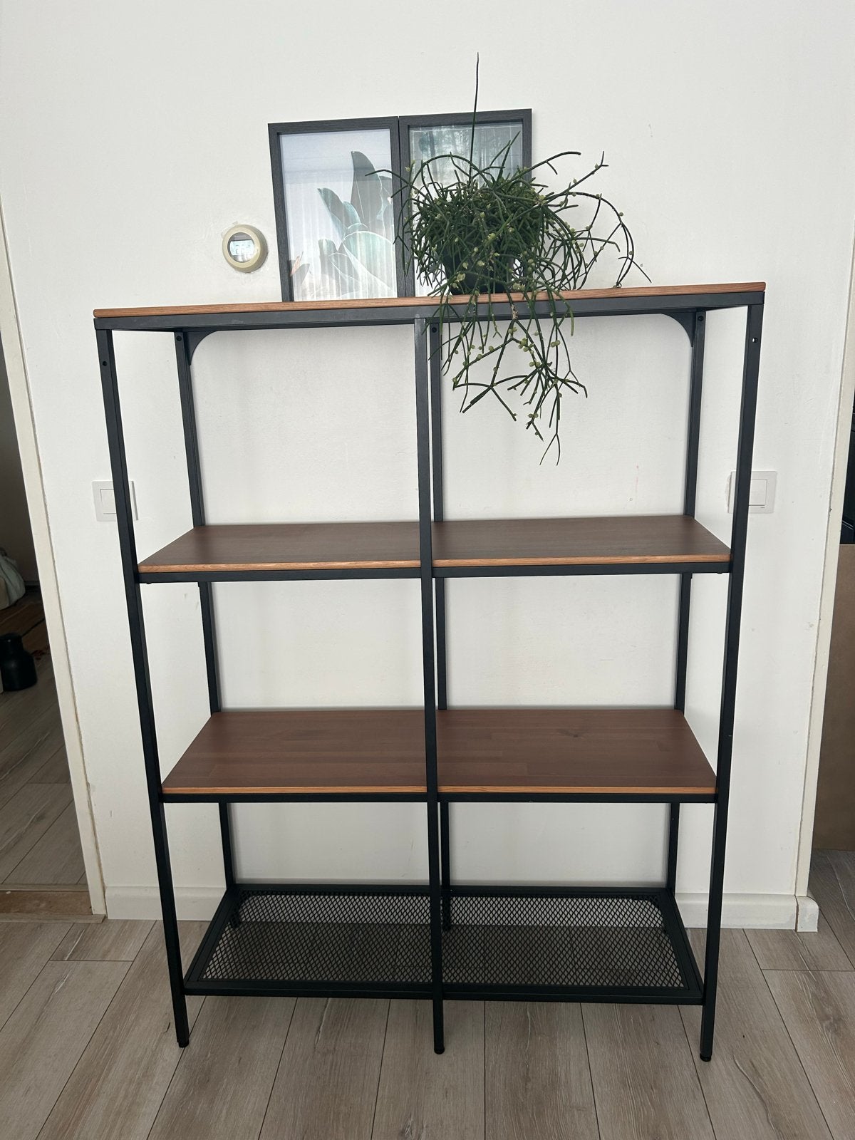 IKEA FJÄLLBO Stellingkast, zwart, 100x136 cm, Ophalen, Zo goed als nieuw