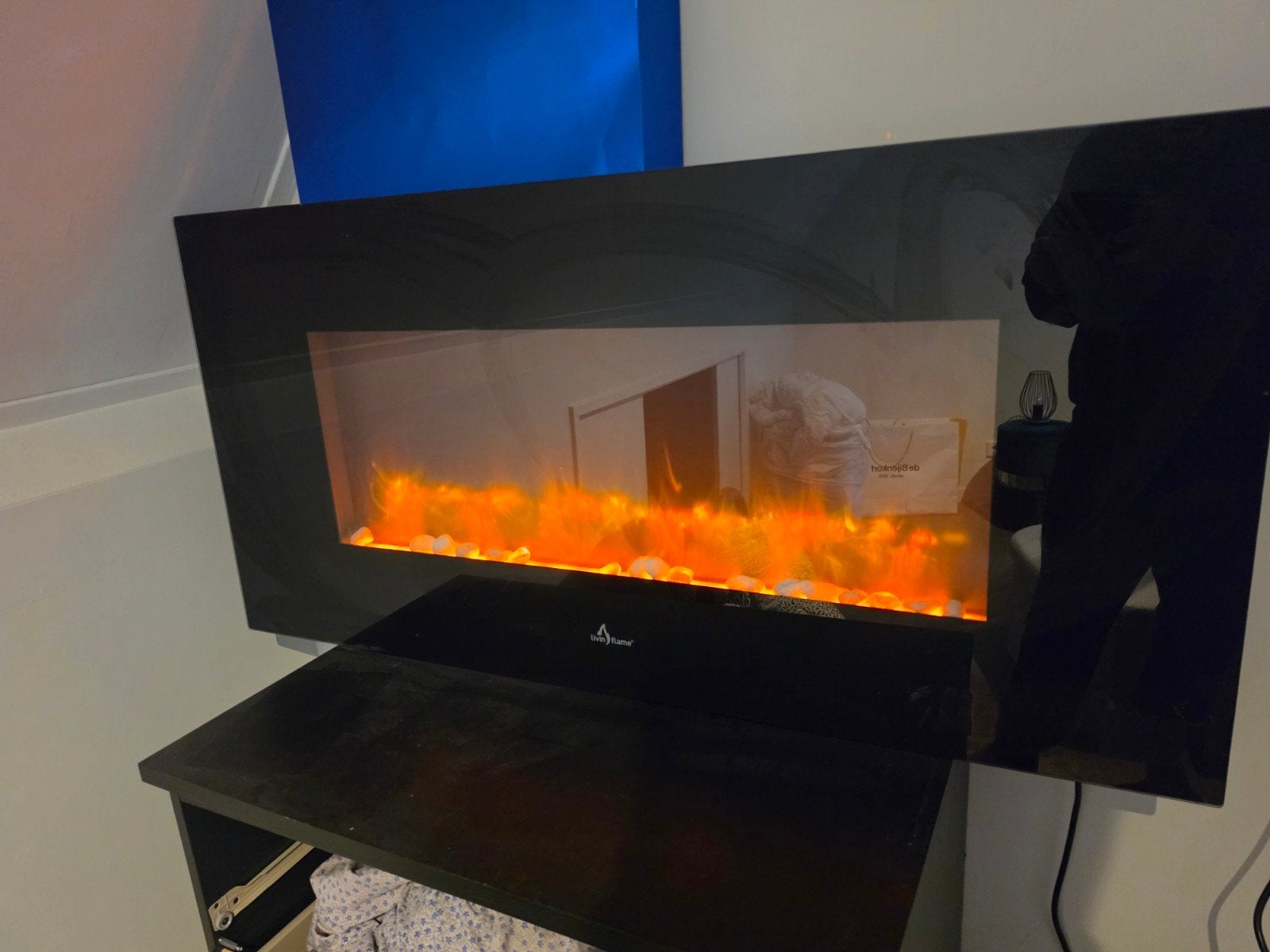 Living Flame Hanghaard - Nieuwstaat, Ophalen of Verzenden, Zo goed als nieuw, Hangende haard, Elektrische haard