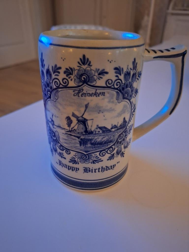 Heineken pul - Delfts blauw - Happy Birthday, Ophalen of Verzenden, Gebruikt