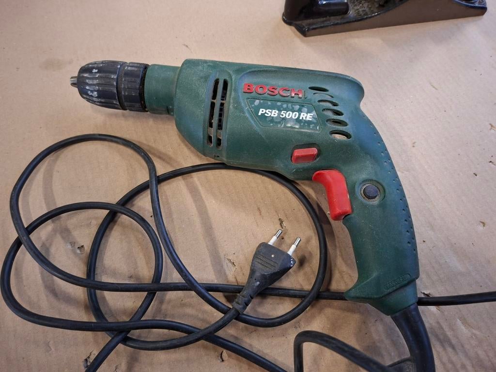 Bosch PSB 500 RE elektrische klopboormachine, Doe-het-zelf en Verbouw, Gereedschap | Boormachines, Gebruikt, Boormachine, 400 tot 600 watt