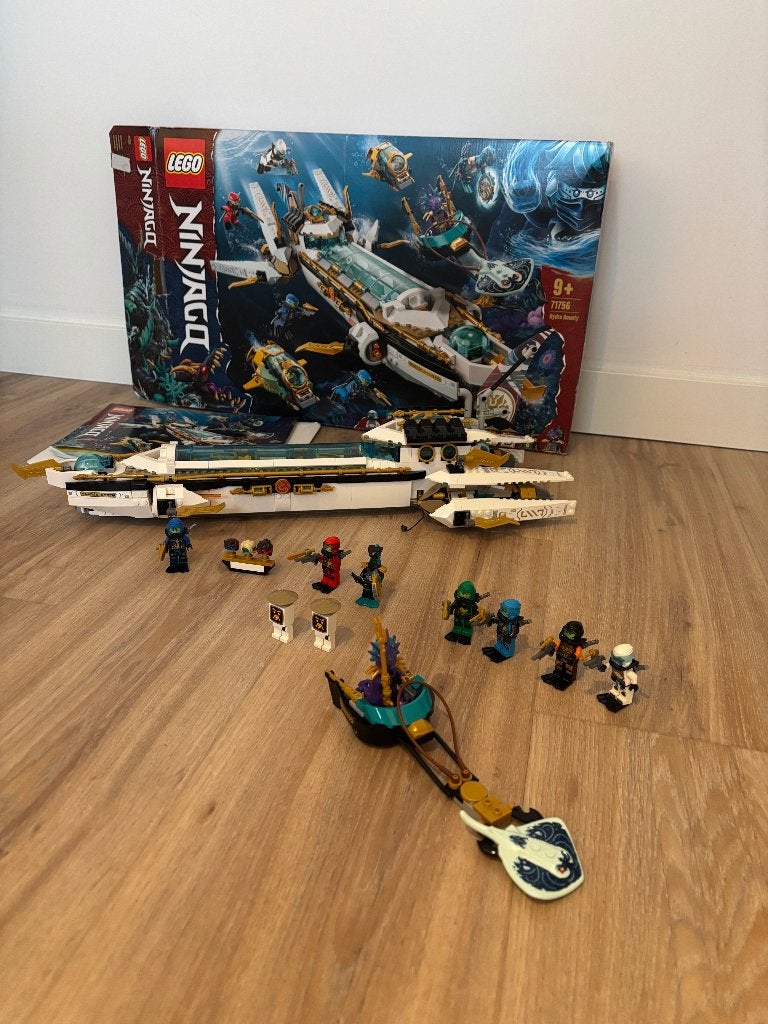 Lego Ninjago Hydro Bounty 71756 - Complete set met doos, Lego, Ophalen of Verzenden, Zo goed als nieuw, Ninjago